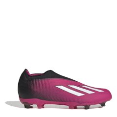 adidas X + Junior FG Football Boots Pink/Black