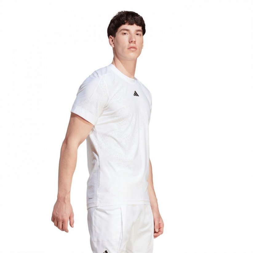 adidas AEROREADY Freelift Pro Tennis pánske tričko White