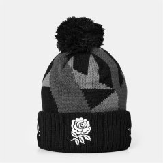 Umbro England Rugby Bobble Beanie Adults Black/Carbon
