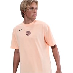 Nike Barcelona T90 T-Shirt Adults Beige/Orange