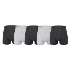 Donnay Mens Comfort-Fit Boxer 5-Pack Grey Multi