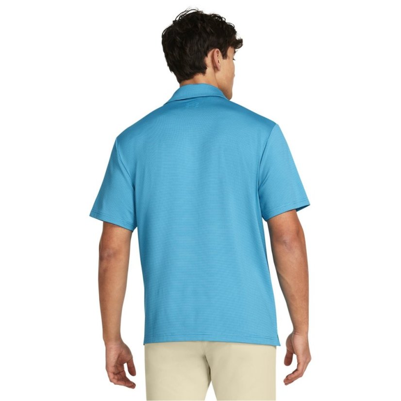 Under Armour Men's Stripe Short-Sleeve Performance Polo Shirt Blue