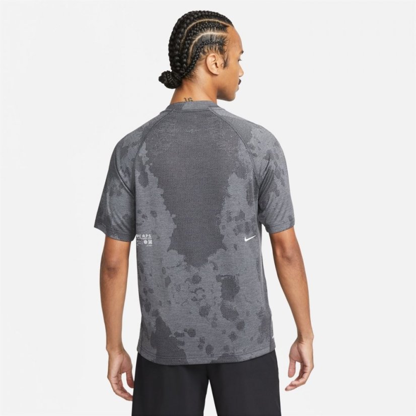 Nike Dri-FIT ADV A.P.S. Men's Engineered Short-Sleeve Fitness Top Iron Grey/White