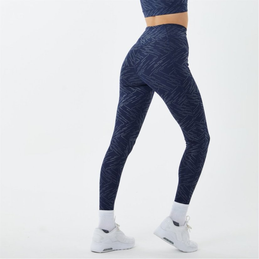 USA Pro Core High Rise Leggings Navy Geo Gloss