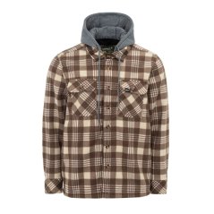 Gelert Men's Sherpa Fleece Long Sleeve Button-Up Sherpa Jacket Brown/Beige