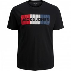 Jack and Jones Short Sleeve Logo pánské tričko Plus Size Black