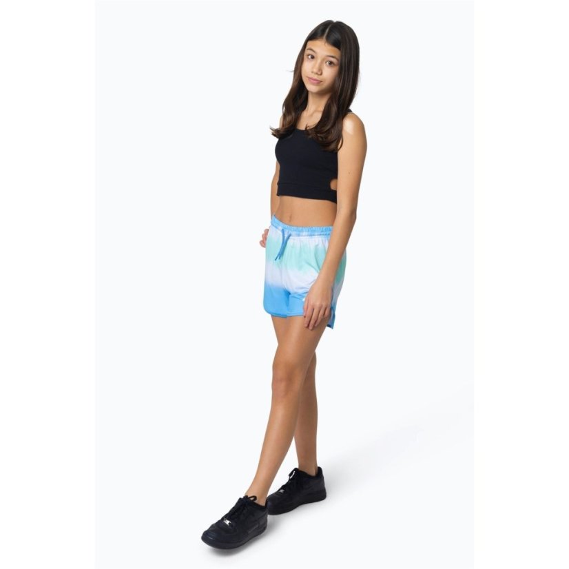 Hype Blur Scr Shorts Jn99 Mint/Blue