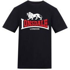 Lonsdale Printed Logo Tee Black 2