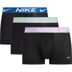 Nike 3 Pack Essential Micro Trunks Mens Black/Green