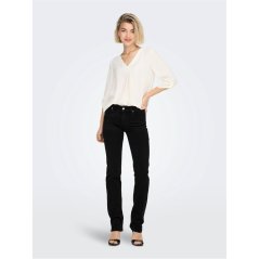 Only Women's Straight Leg Jeans Washed Black