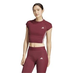 adidas Hyperglam Rib T-Shirt Red