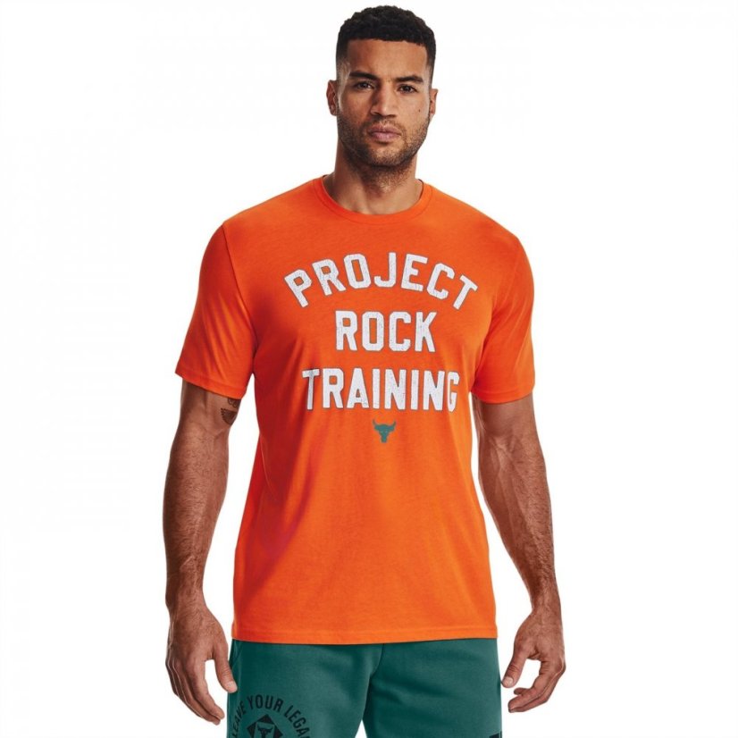 Under Armour Armour Ua Pjt Rock Training Ss T-Shirt Mens Orange
