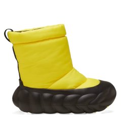 Crocs Women's OverPuff Boot Slippers Cyber Yellow