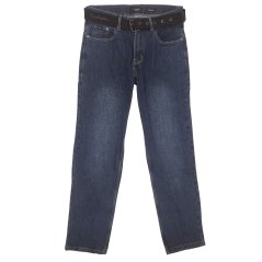Pierre Cardin Web Belt Mens Jeans Vintage Blue