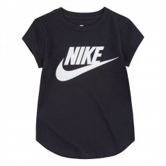 Nike Short Sleeve T-Shirt Infant Girls Black/White