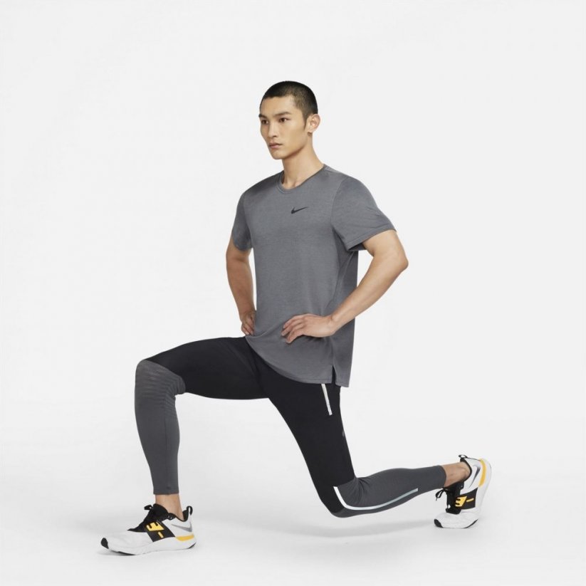 Nike Superset Short Sleeve Training Top Mens Charcoal