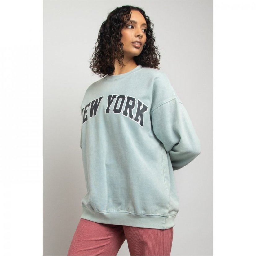 Daisy Street Daisy NY Sweat Ld34 Washed Blue