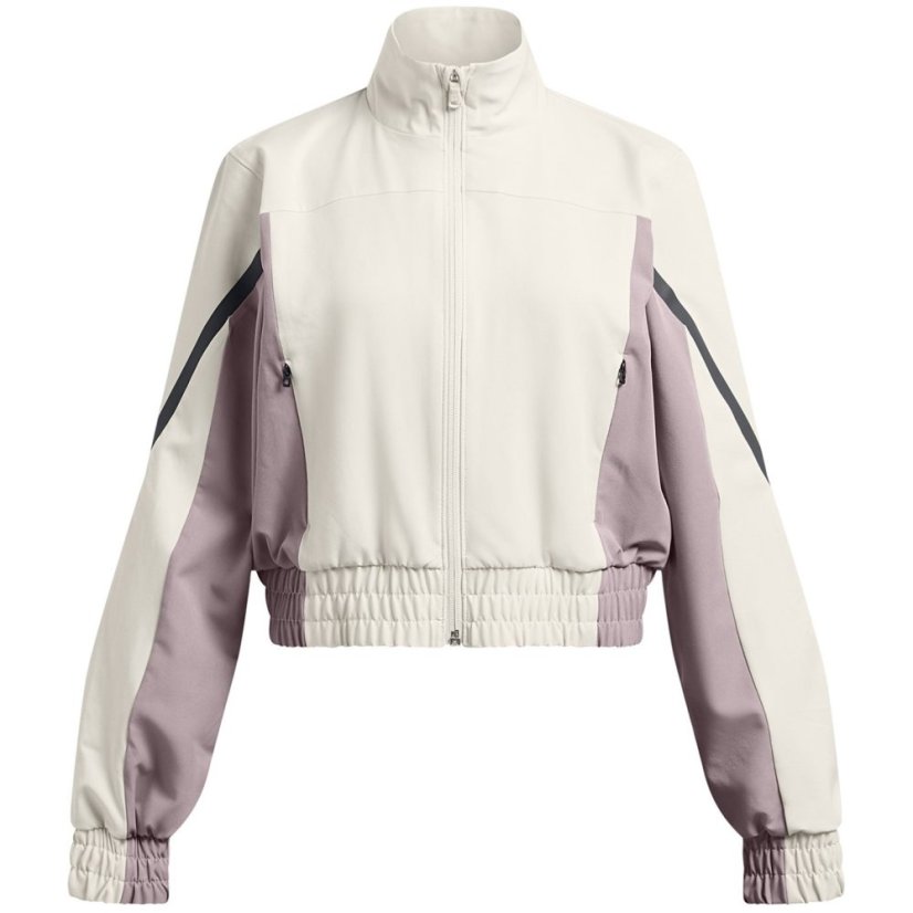 Under Armour Kids' Unstoppable Cropped Moisture-Wicking Performance Training Jacket White