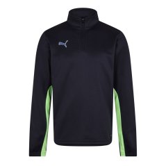 Puma Finesse Performance Quarter Zip Drill Top Junior Navy/Apple