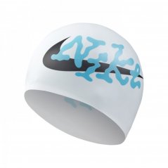 Nike Multi Graphic Swim Cap Adults Aquarius Blue