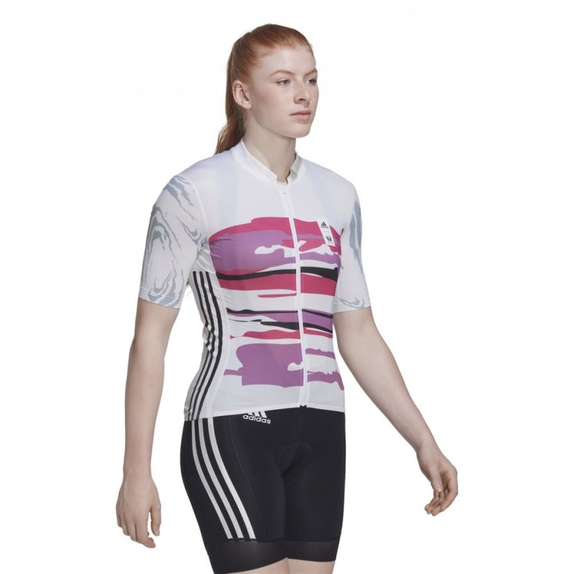 adidas Short Sleeve Cycling Jersey Women's White