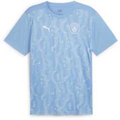 Puma Manchester City Prematch Shirt 2024 2025 Adults Blue