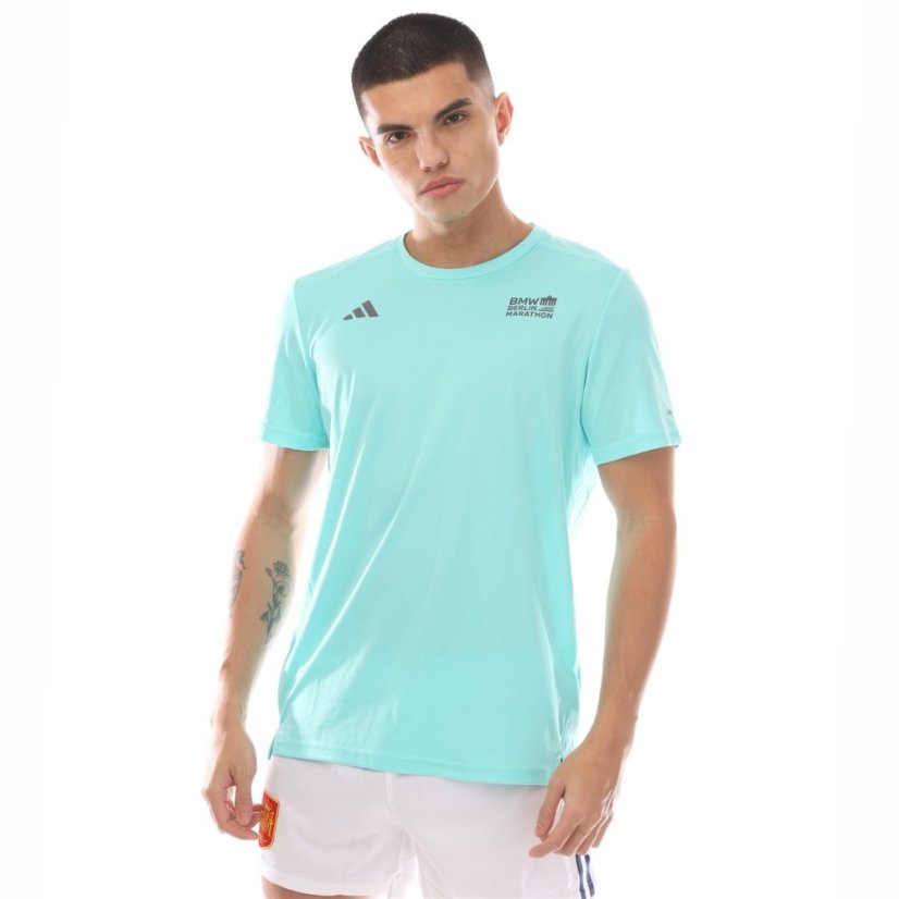 adidas Men's Ber23 Legends Short-Sleeve Performance Gym Top aqua
