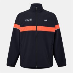 New Balance Men's Marathon Weather-Resistant Moisture-Wicking Performance Running Jacket Black/Red
