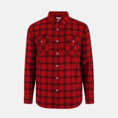 Lee Cooper Check Shirt Sn54 Red Flannel