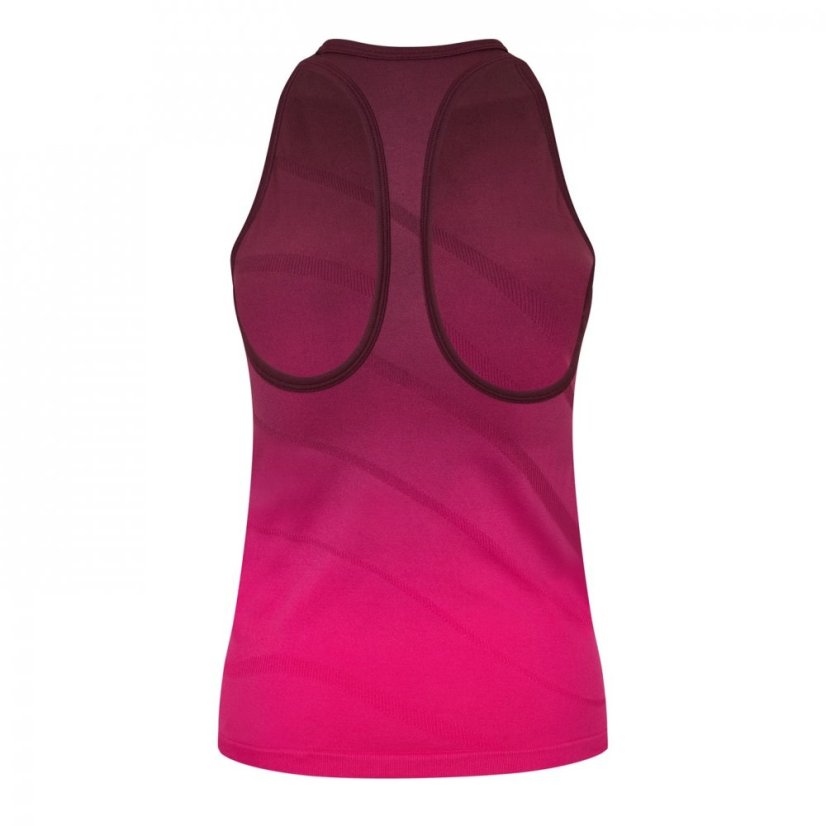 Reebok United By Fitness Seamless Tank Top Womens Gym Vest Maroon/Purpnk