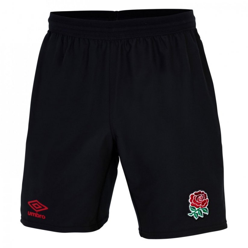 Umbro England Rugby Away Shorts 2022 2023 Adults Black