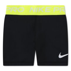 Nike Girls' Pro Performance Shorts Black/Volt