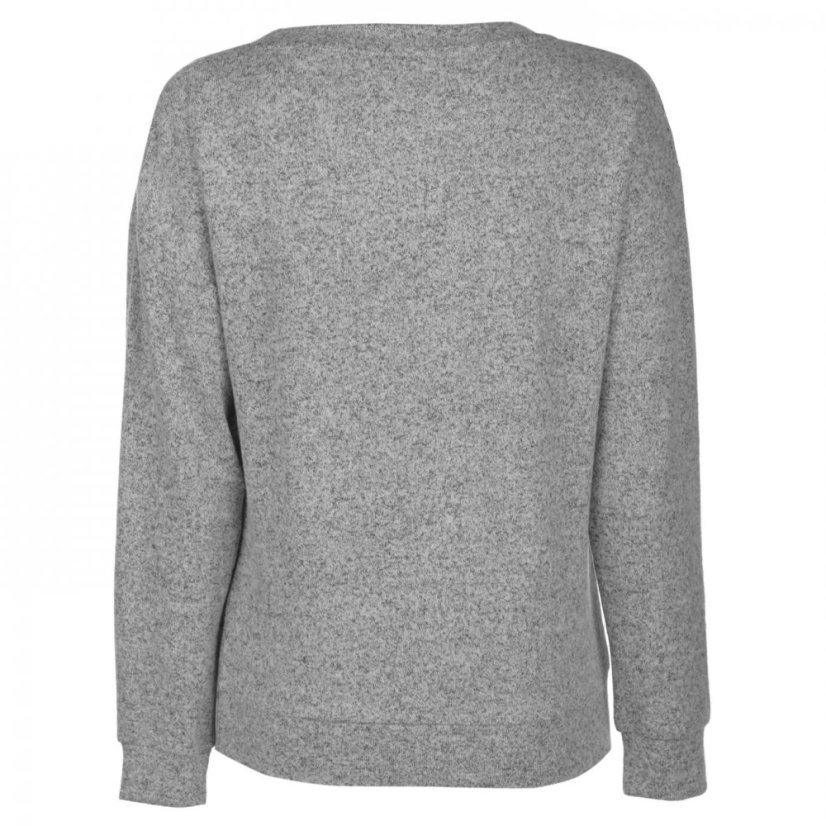 Golddigga Soft Fleece Top Ladies Grey Marl