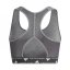 adidas Powerreact Training Medium Support 3-Stripes Bra Womens Grey/White