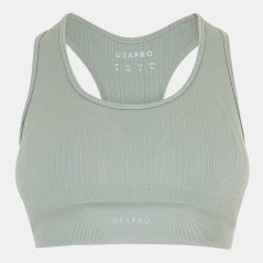 USA Pro UP Seamless Crop Sports Bra Sage