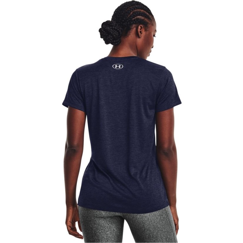 Under Armour Tech™ Twist V-Neck Short Sleeve Womens Midnight Navy
