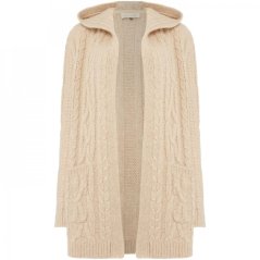 Maison de Nimes Cable Hooded Cardigan Ladies Wilderness Camel