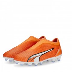 Puma Ultra.3 Firm Ground Football Boots Junior Boys Orange/Blue