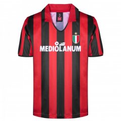 Score Draw AC Milan Home Shirt 1998 1999 Adults Red/Black