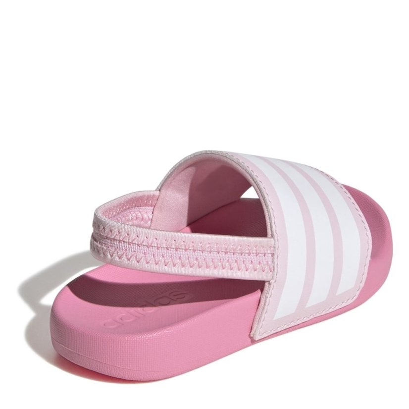 adidas Adilette Estrap Slides Infants Pink/White