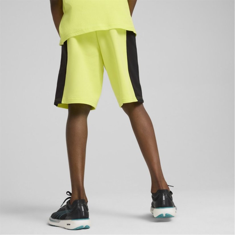 Puma Unisex Kids' Fleece Jogger Shorts Lemon Sherbe