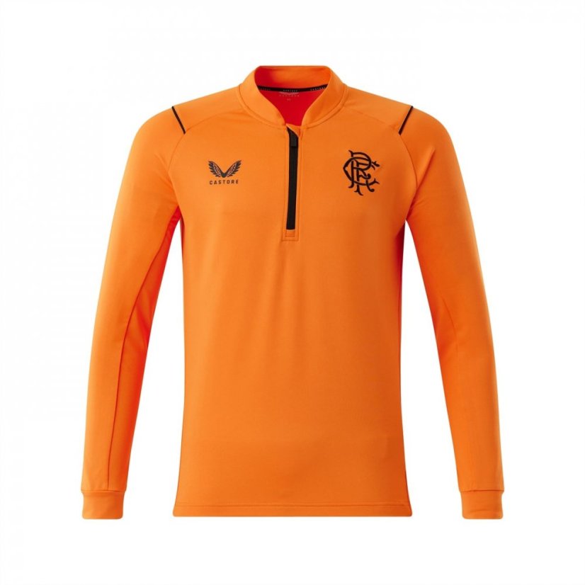 Castore Rangers Quarter Zip Top Mens Orange