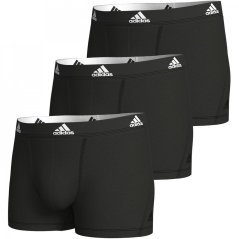 adidas 3-Pack Active Flex Cotton Trunk Black