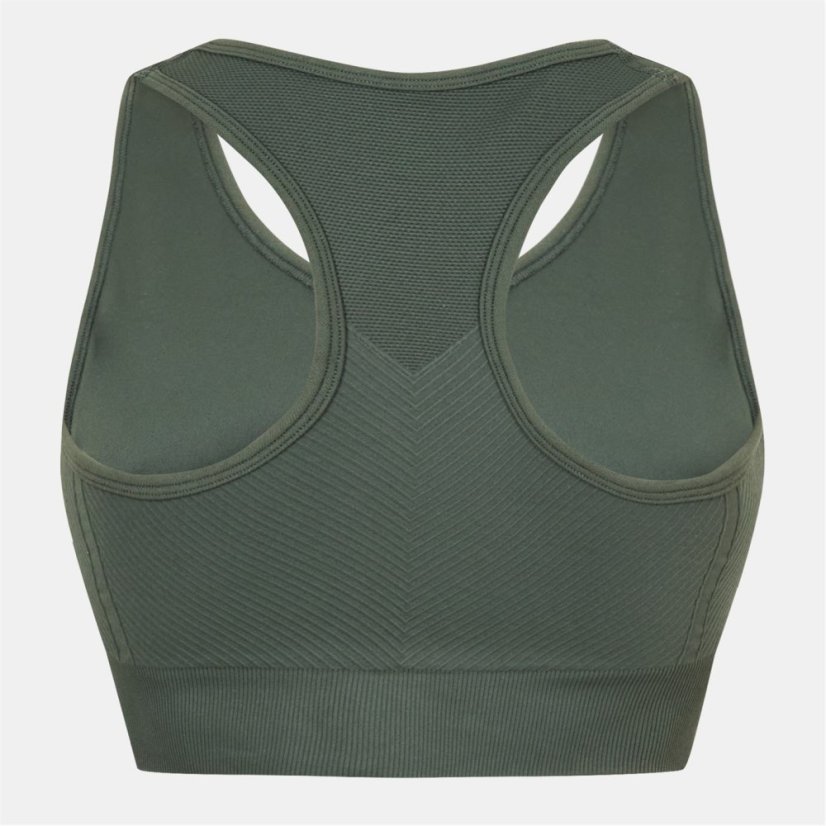 USA Pro UP Seamless Crop Sports Bra Khaki