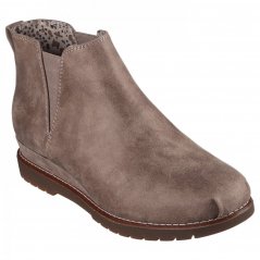 Skechers Chill Wedge Chelsea Boots Girls Taupe