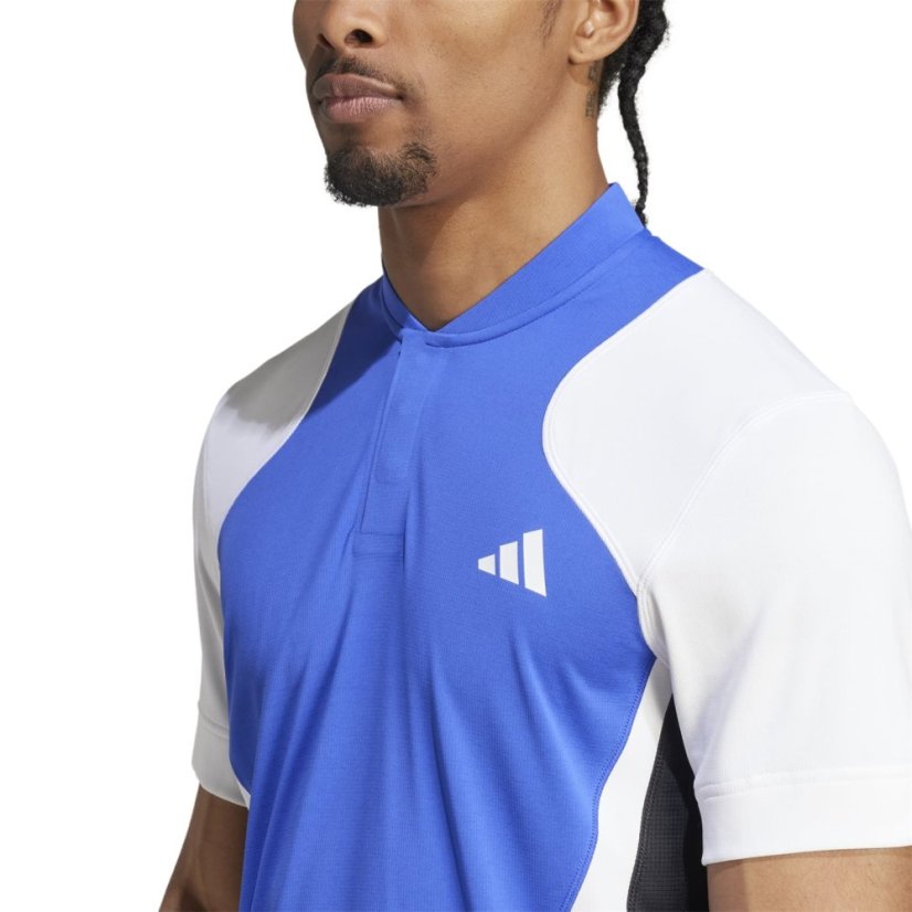 adidas Tennis Pro HEAT.RDY FreeLift pánske polo tričko Blu/Wht/Blk