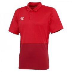 Umbro Poly Polo Shirt Juniors Vermillion/Red