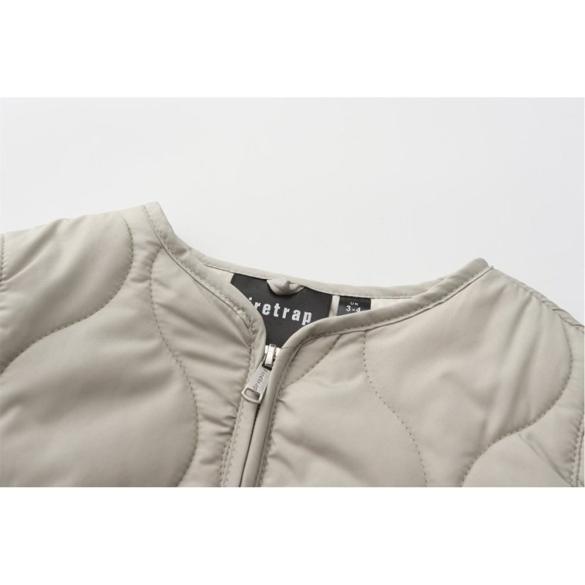 Firetrap Kids' Lightweight Long Sleeve Quilted Jacket Beige