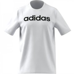 adidas Essentials Single Jersey Linear Embroidered Logo pánské tričko White / Black