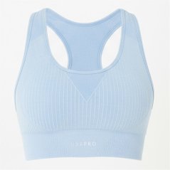 USA Pro UP Seamless Crop Sports Bra Brunera Blue